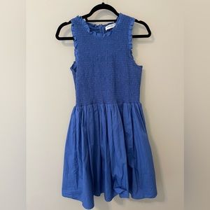Amanda Uprichard Blue Pleated Dress Size L